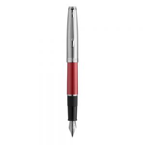 Pióro Wieczne Waterman Embleme Red M z chromowanym wykończeniem
